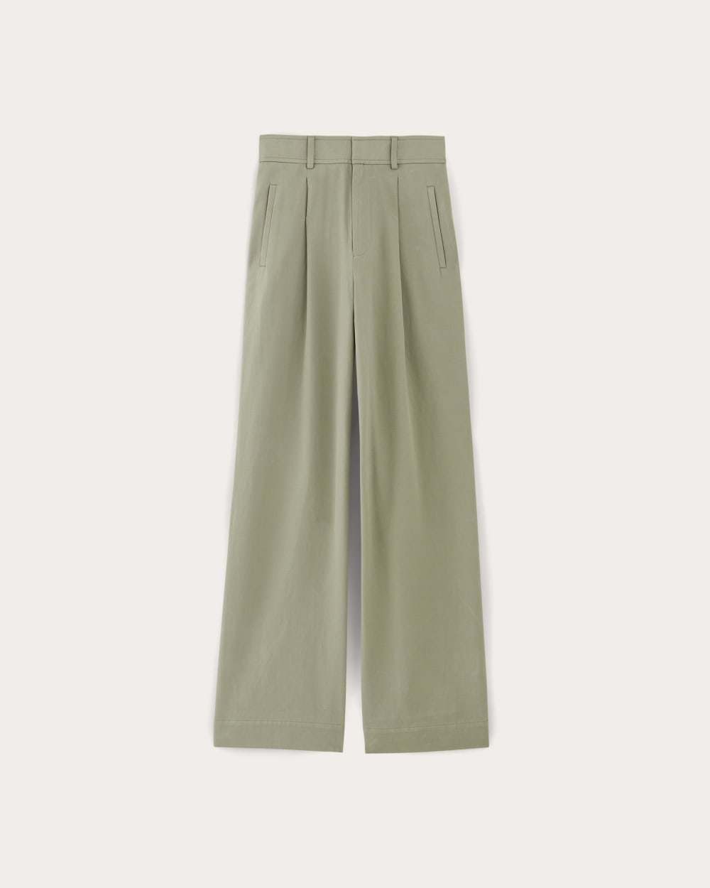 The Draper Pleated Pant in Buttersmooth | Seagrass | 30 Inseam - Image 2