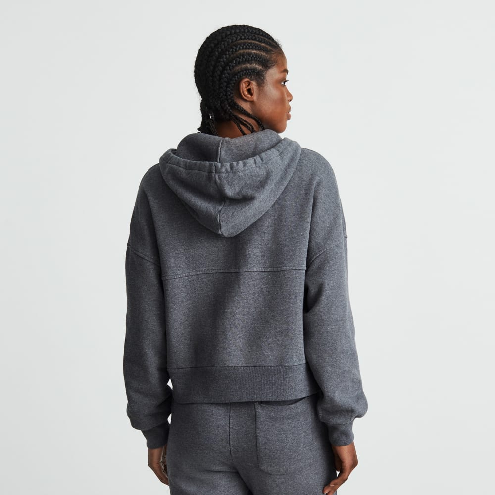 The Track Organic Cotton Hoodie | Dark Heather Grey - Image 3