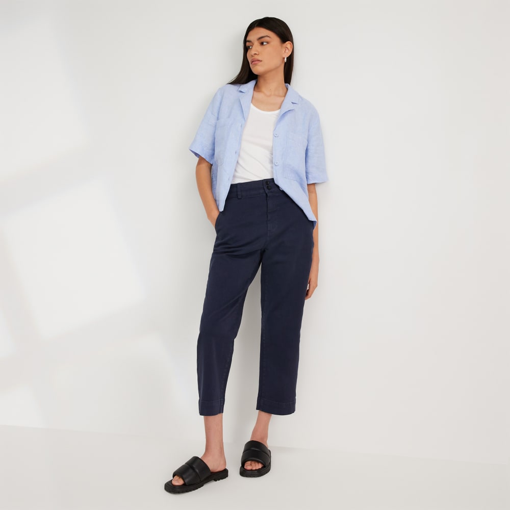 The Linen Workwear Shirt | Light Blue - Image 5
