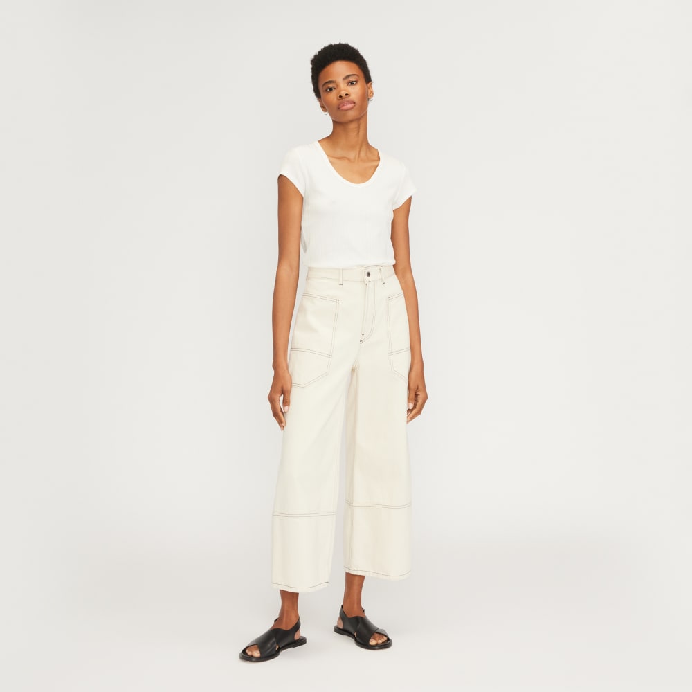 The Rib Soft Knit Scoop-Neck Tee | Bone - Image 5