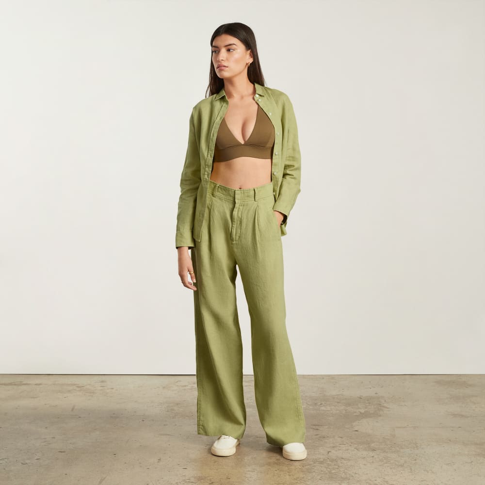 The Linen Way-High® Drape Pant | Leek - Image 4
