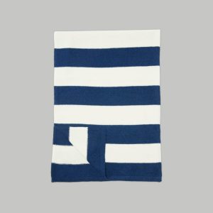 The Cashmere Scarf | Bright Navy / Bone