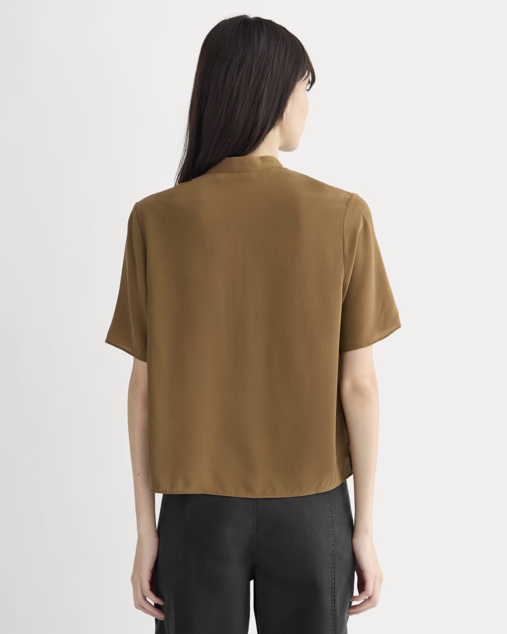 The Popover Top in Washable Silk | Toffee - Image 5