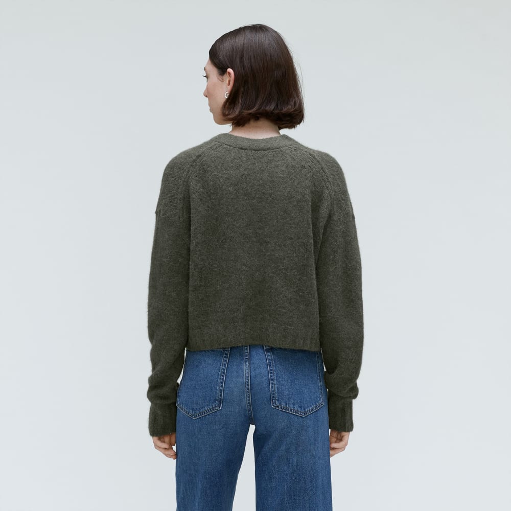 The Alpaca V-Neck Cropped Cardigan | Kambaba - Image 3