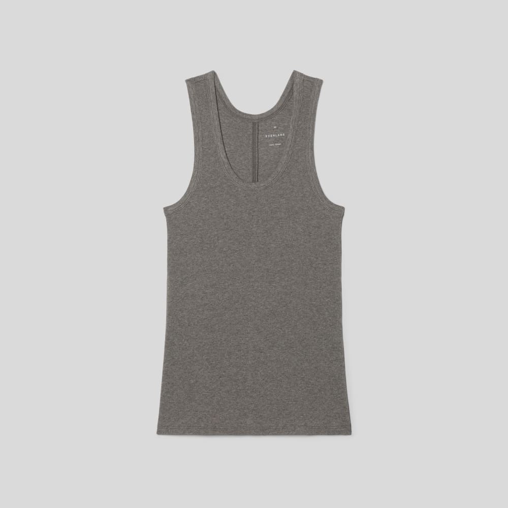 The Luxe Rib Tank | Heathered Fatigue - Image 2