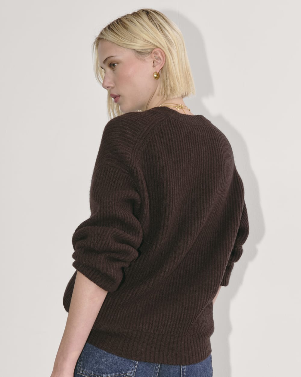The Cocoon Crew in Wool Cashmere | Americano - Image 7