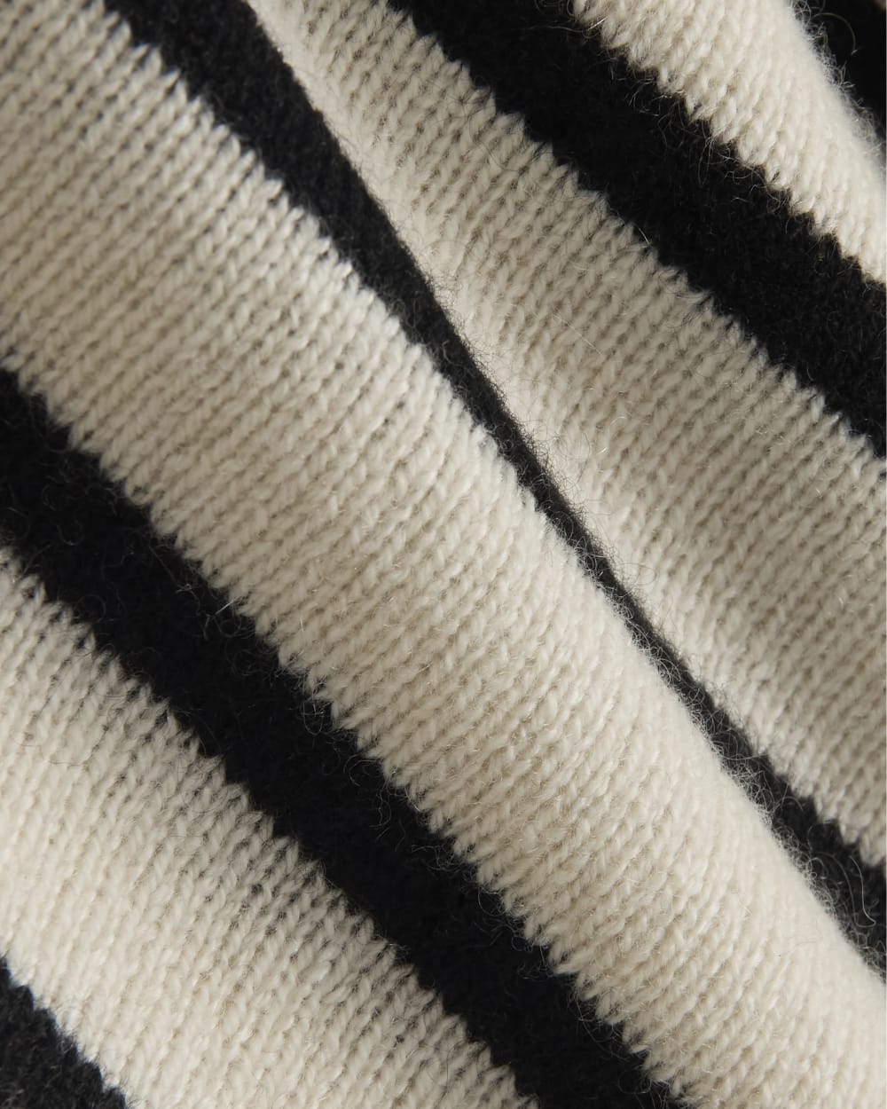 The Boxy Crew in Cashmere | Bone / Black - Image 6