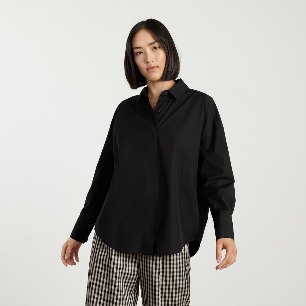 The Oversized Poplin Shirt | Black - Image 2