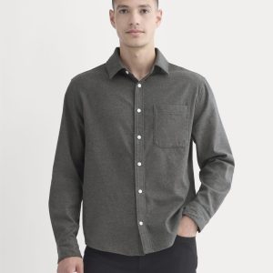 Brushed Flannel Shirt | Heathered Graphite