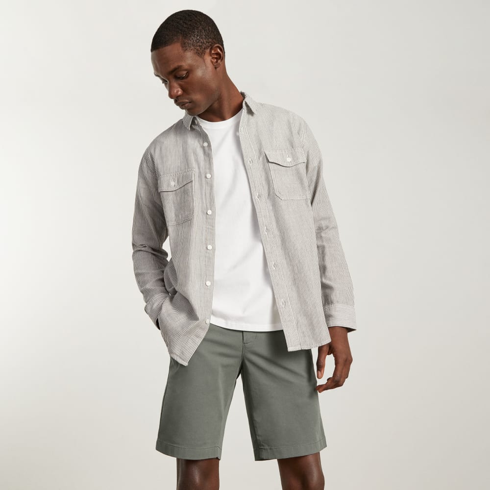 The 9 Slim-Fit Performance Chino Short | Pewter Green - Image 4