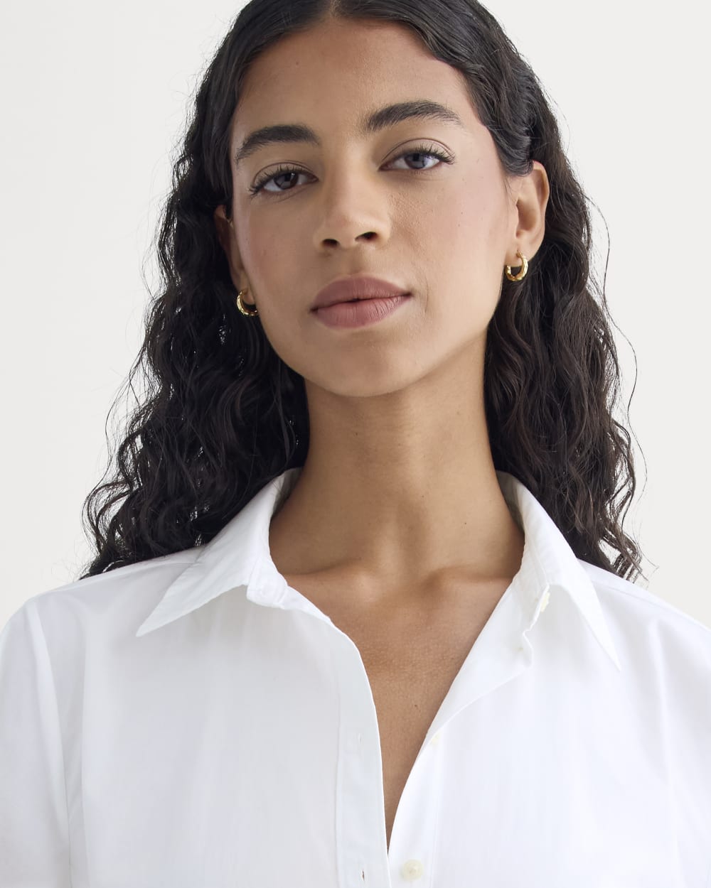 Lantern-Sleeve Shirt in Lightweight Cotton | White - Image 4