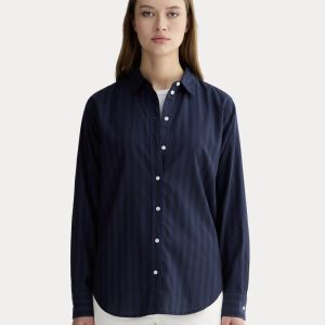 The Must-Have Shirt in Silky Cotton | Navy / Black