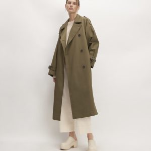 The Cotton Long Trench Coat | Beech