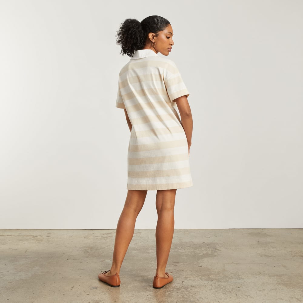 The Organic Cotton Polo Dress | Beech / Bone - Image 3