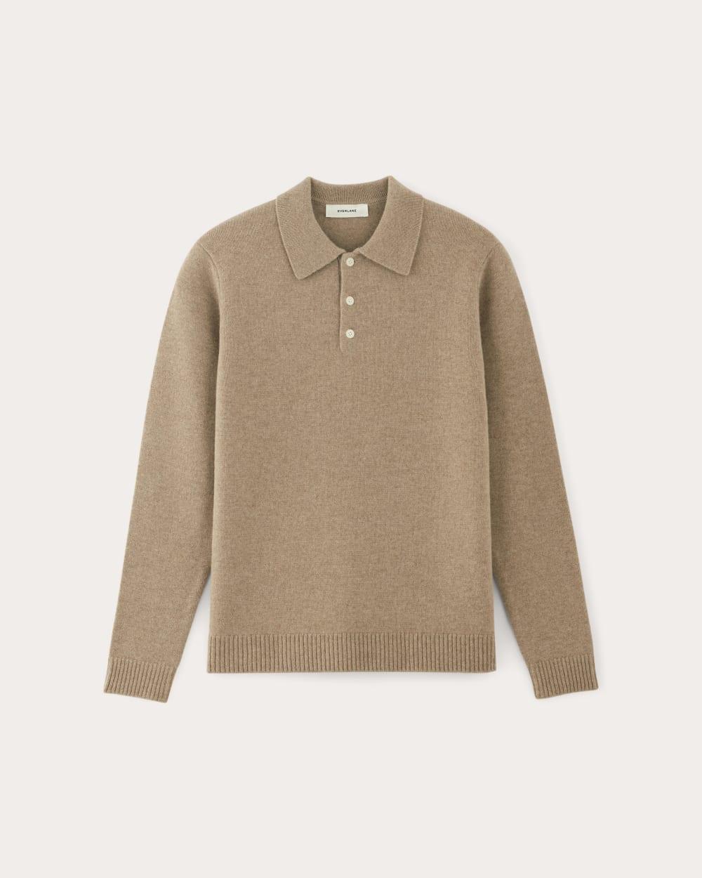 The Classic Polo in Luxe Merino | Oat Melange - Image 2