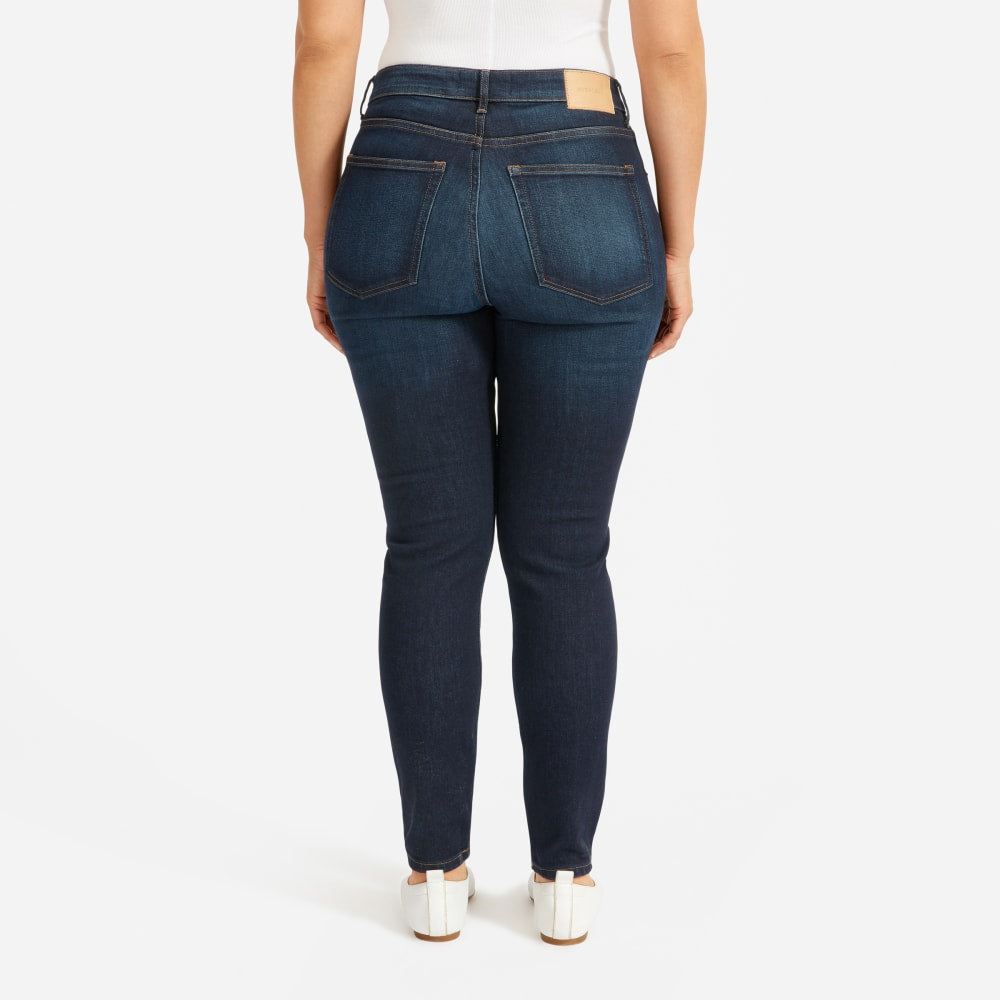 The Curvy Authentic Stretch High-Rise Skinny Jean | Dark Blue Wash | 28.5 Inseam - Image 5