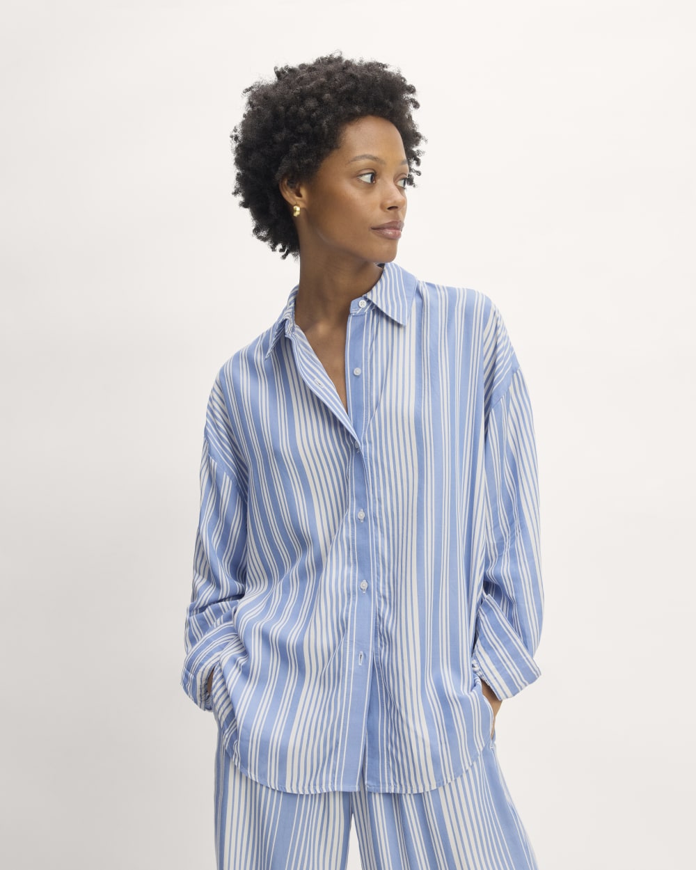 The Oversized Shirt in Butterlite | Granada Sky Blue / Bone
