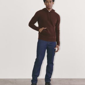 The Felted Merino Hoodie | Heather Mahogany