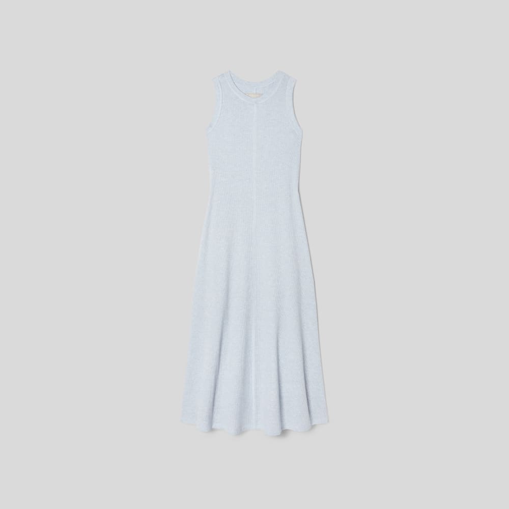 The Organic Cotton Waffle Tank Dress | Heathered Periwinkle - Image 2