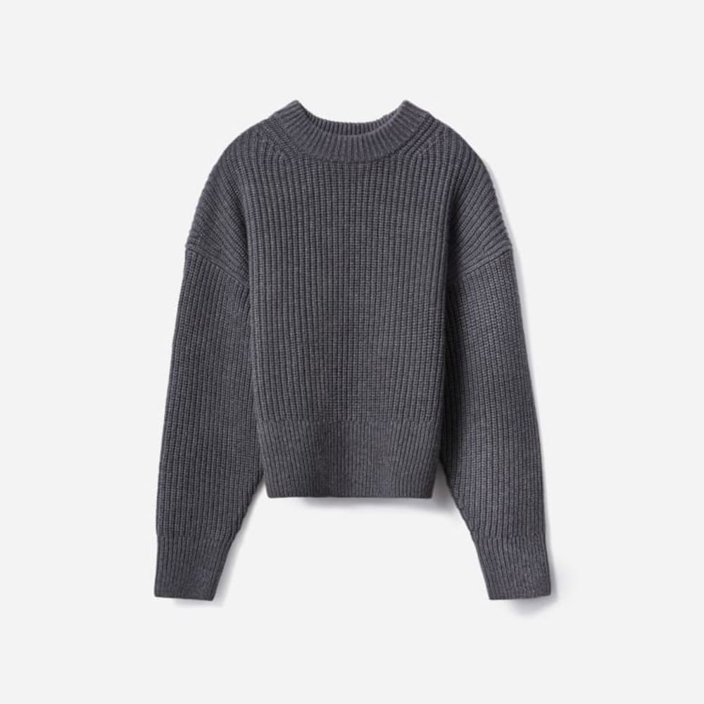 The Texture Cotton Crew | Heathered Charcoal - Image 2