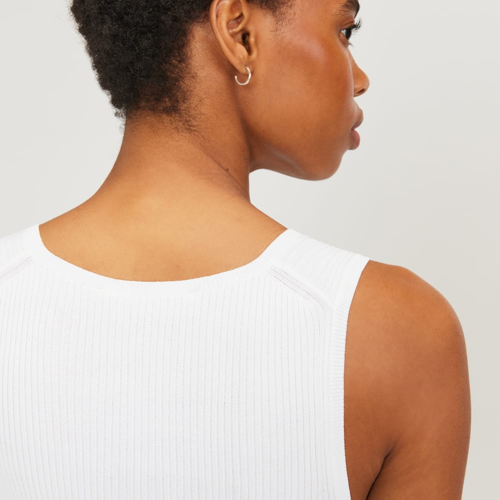 The Ribbed Cutaway Tank | White - Image 5