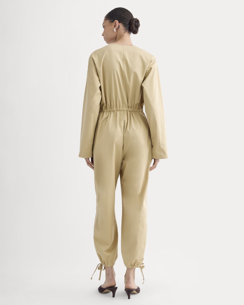 The Utility Drawstring Jumpsuit | Classic Khaki - Image 4