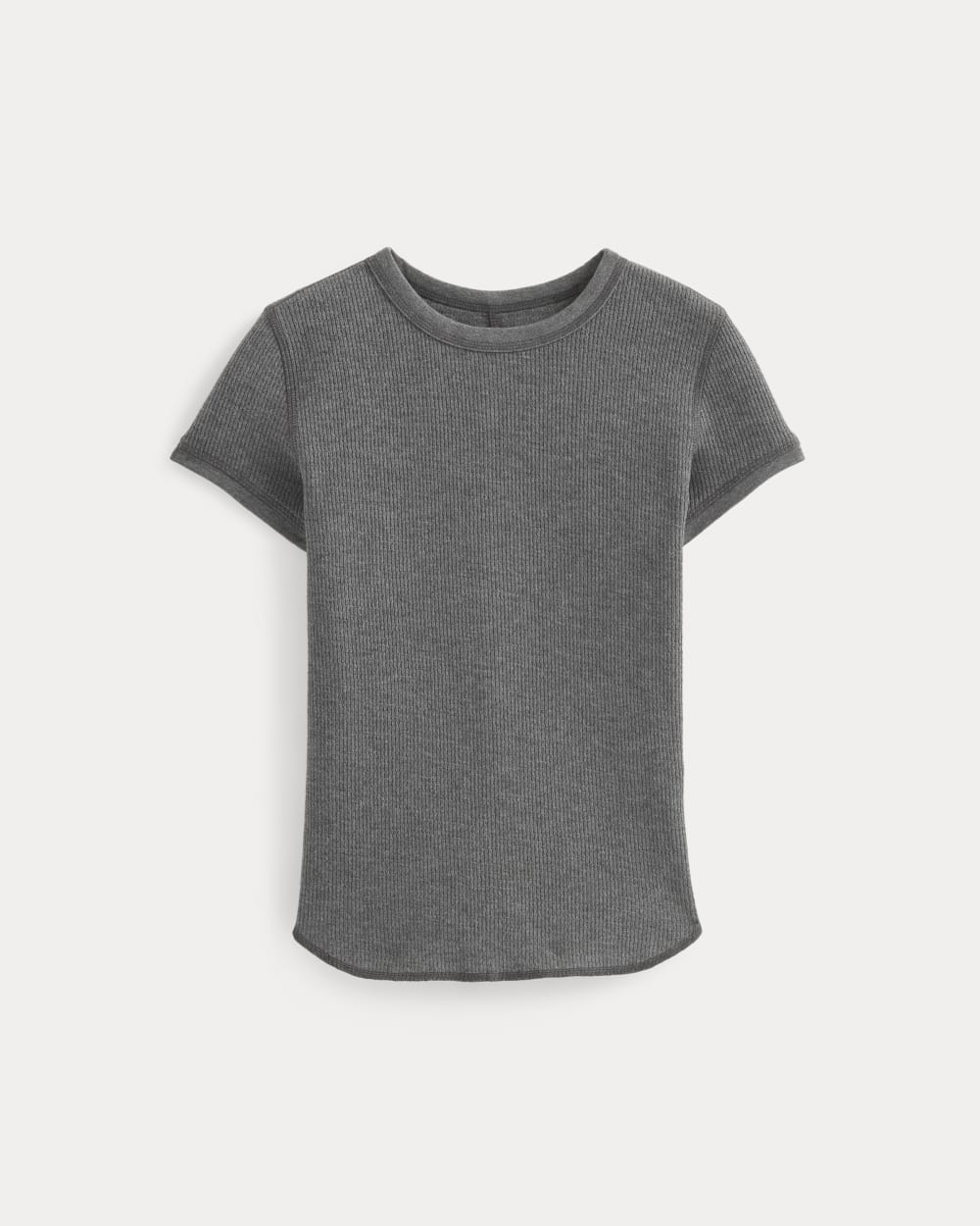 Shrunken Tee in Cozy Waffle | Heathered Charcoal - Image 2