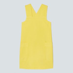 The Cross-Back Apron Mini Dress | Lemon