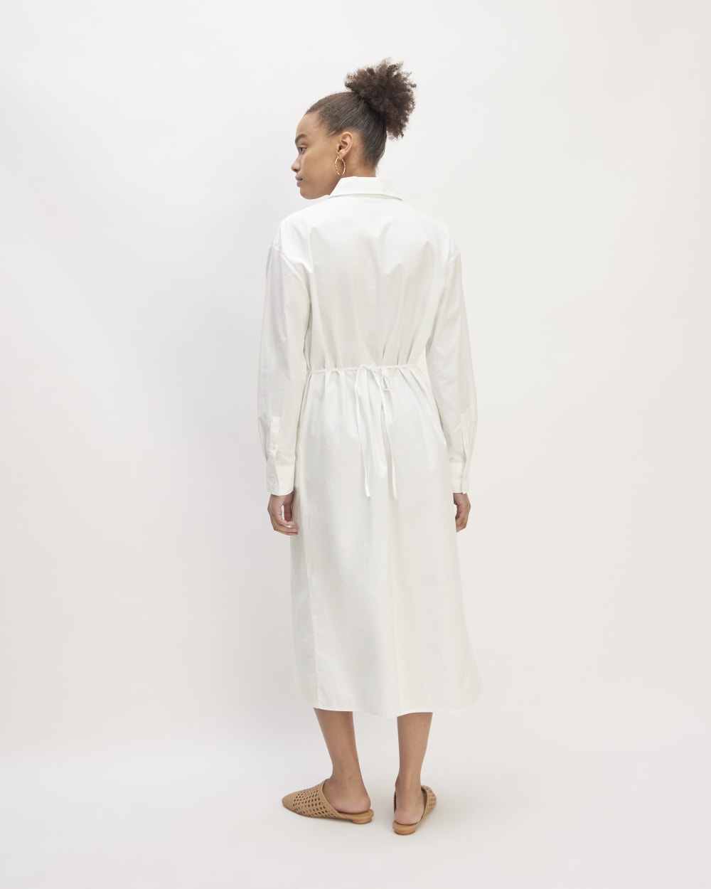 The Supima? Cotton Midi Shirt Dress | White - Image 6