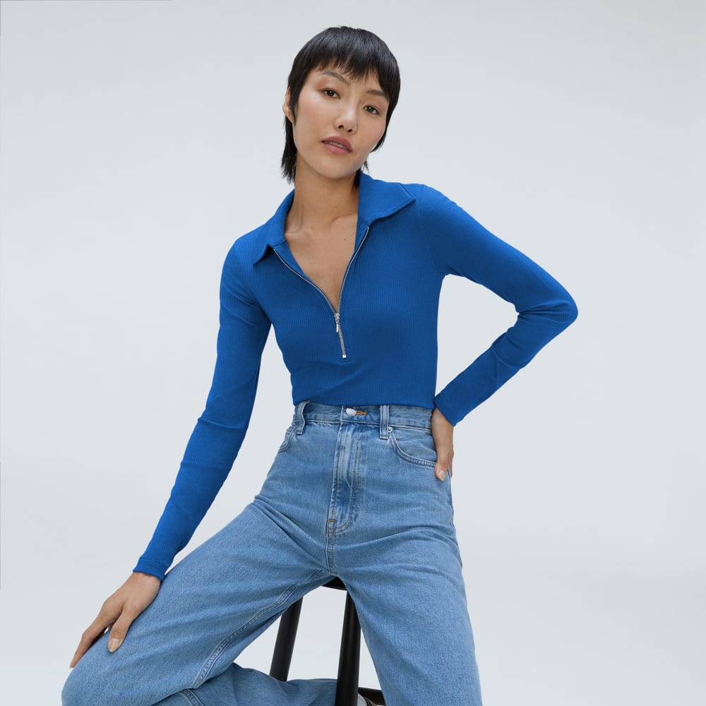 The Super-Soft Zip Polo | Lapis Blue - Image 5