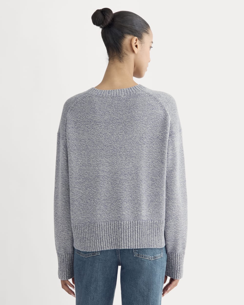 The Boxy Sweater in Everyday Cotton | Blue Indigo/Canvas Twist - Image 5