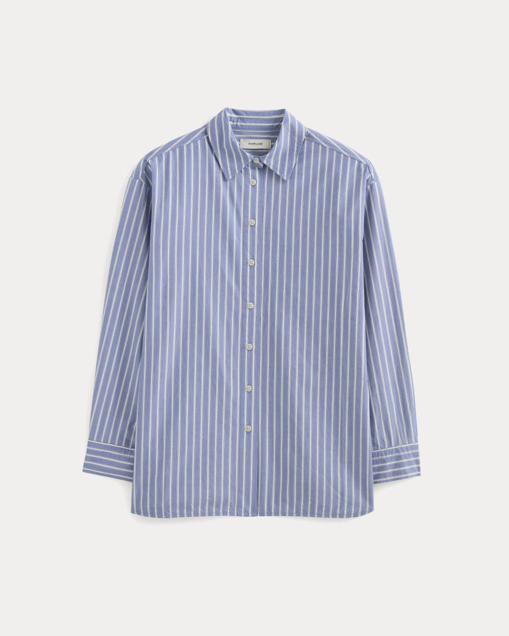 The Boyfriend Shirt in Ultrasoft Cotton | Dutch Blue / Bone - Image 2