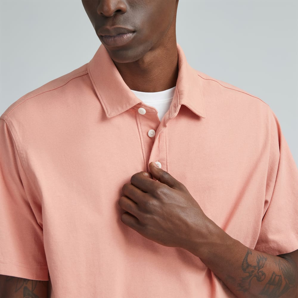 The Premium Weight Relaxed Polo | Light Rose - Image 4