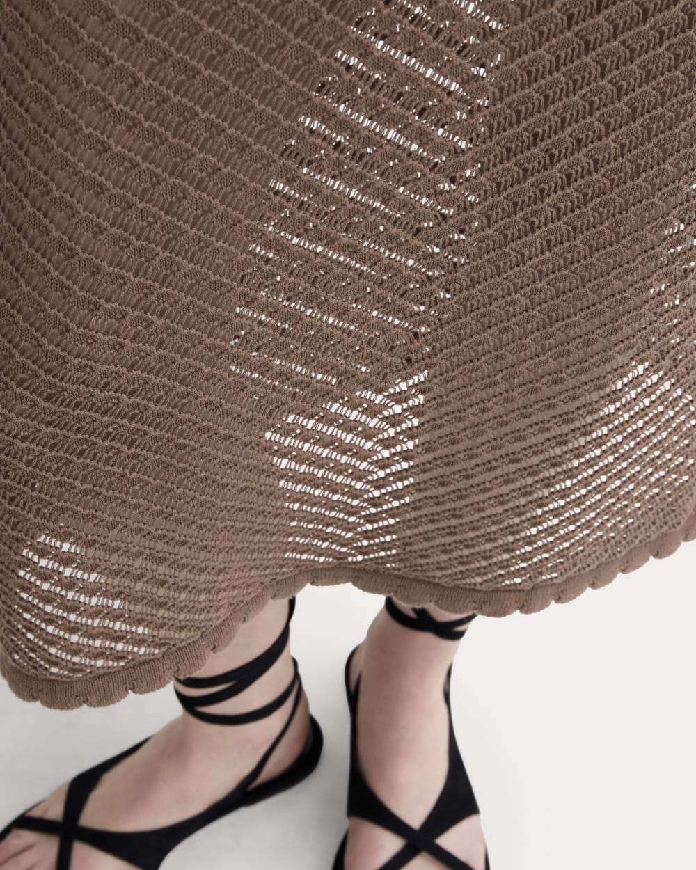 The Lace Knit Skirt | Mocha - Image 4
