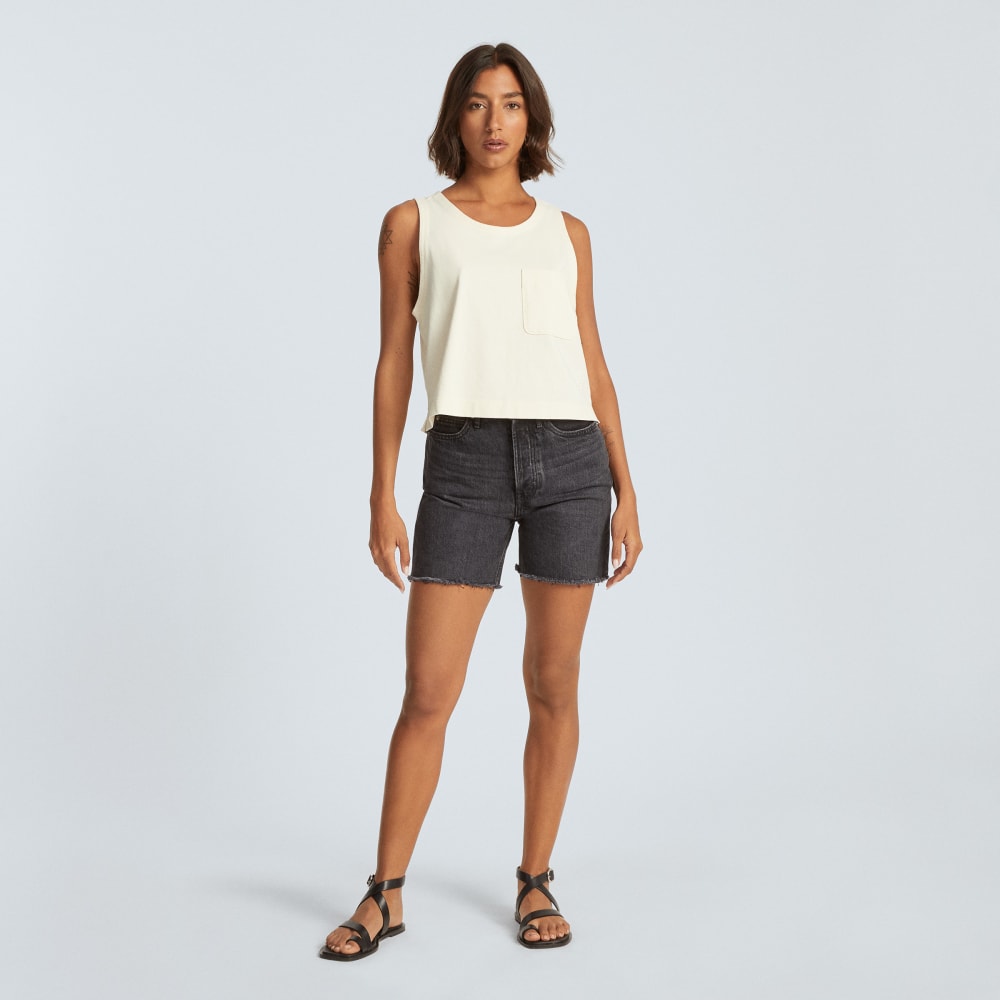The Premium Weight Cropped Pocket Tank | Canvas - Image 5