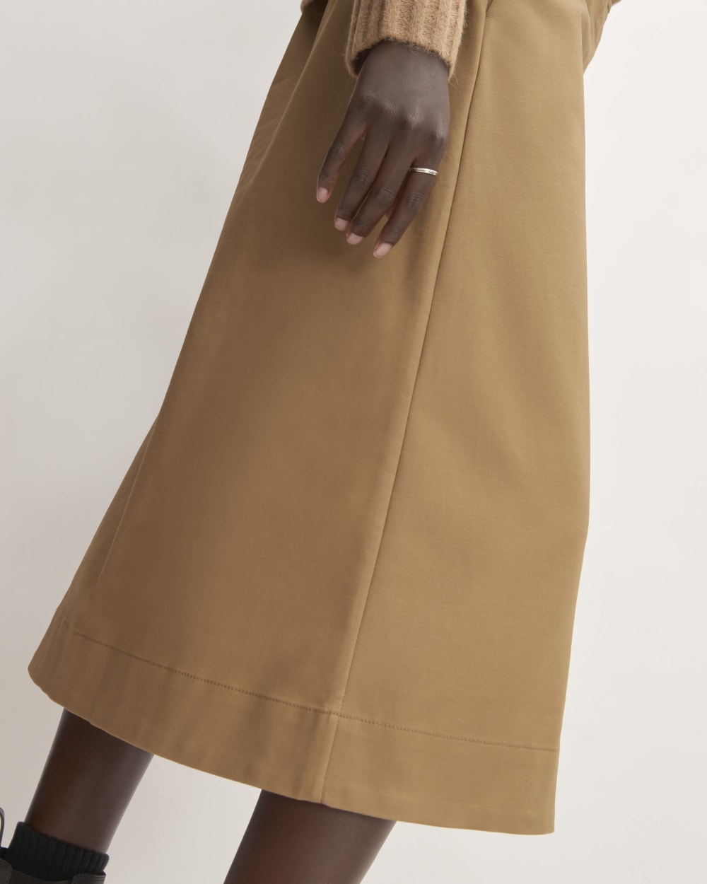 The Structured Cotton A-Line Skirt | Toasted Coconut - Image 5