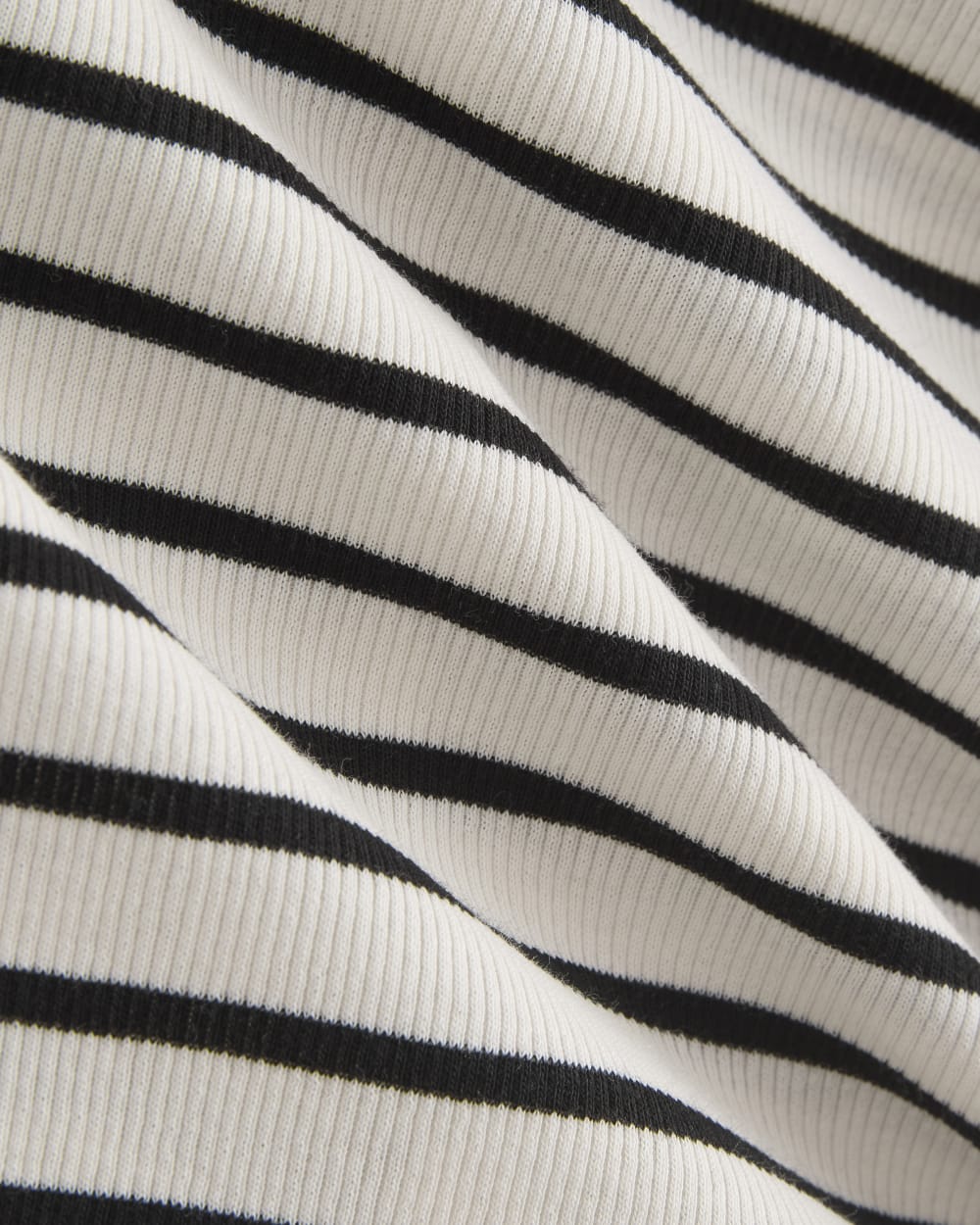 The Luxe Rib Scoop-Neck Tee | Bone / Black - Image 6