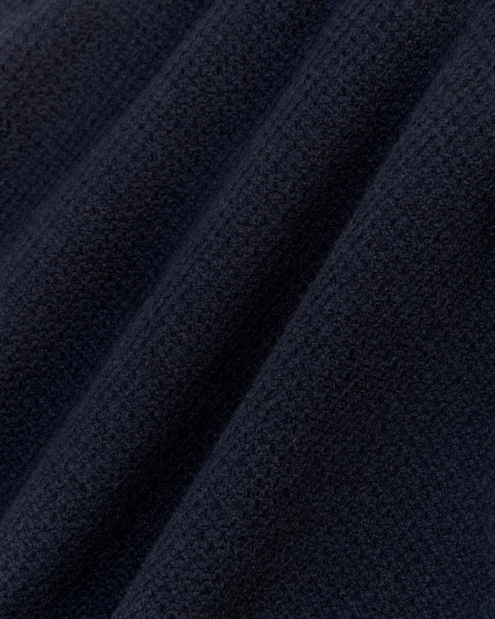 The Honeycomb Funnel Neck in Wool Cashmere | Navy - Image 6