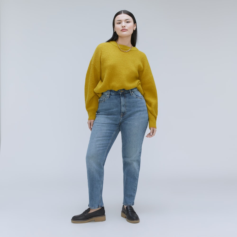 The Cheeky Hourglass Jean | Worn-In Mid Blue | 28.5 Inseam - Image 2