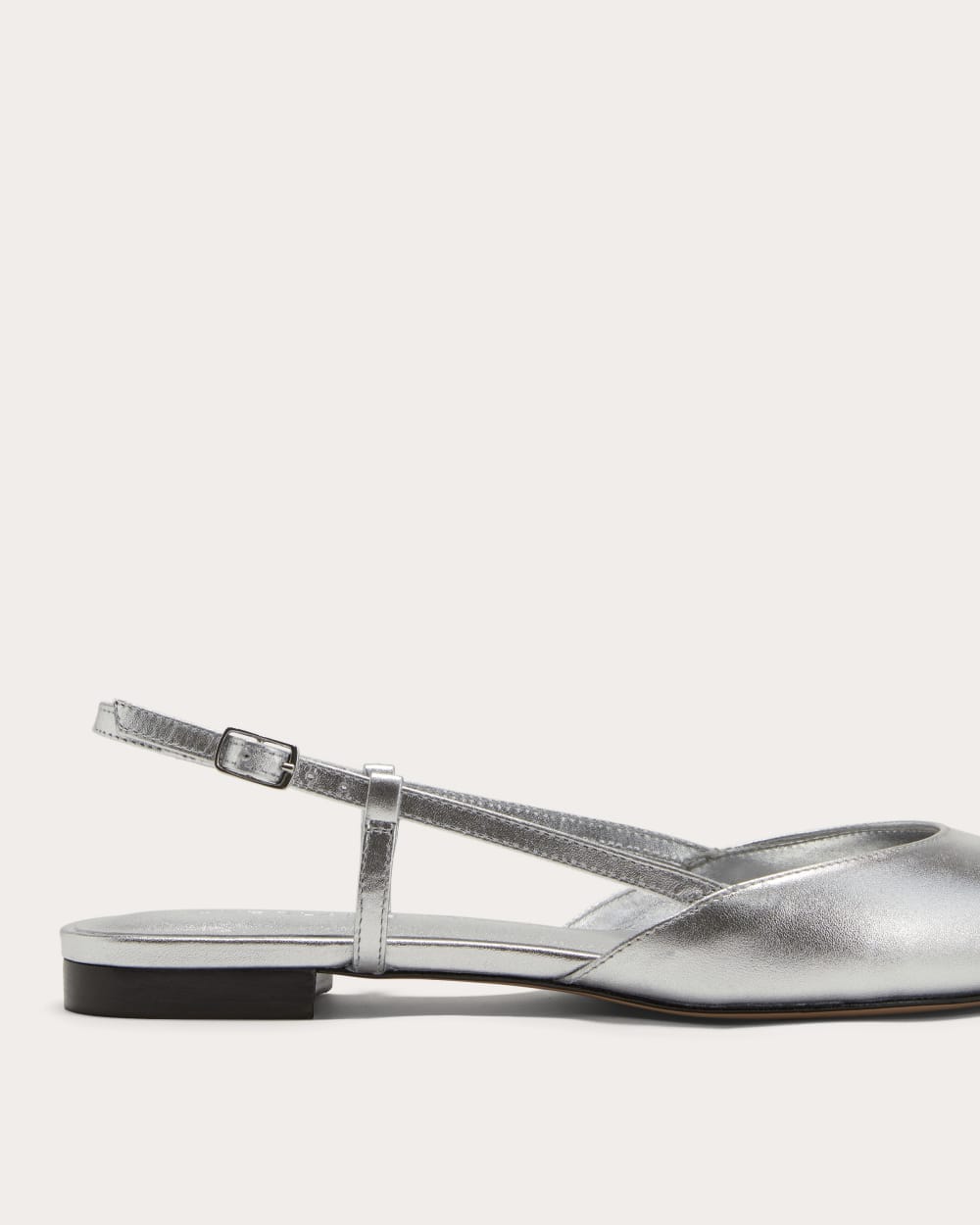 The Studio Slingback Flat | Silver - Image 6