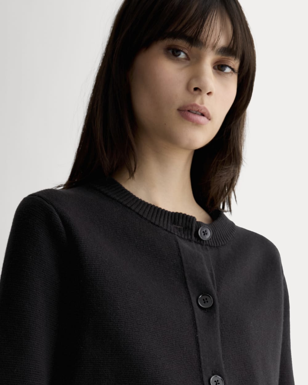 The Crew Cardigan in Everyday Cotton | Black - Image 4