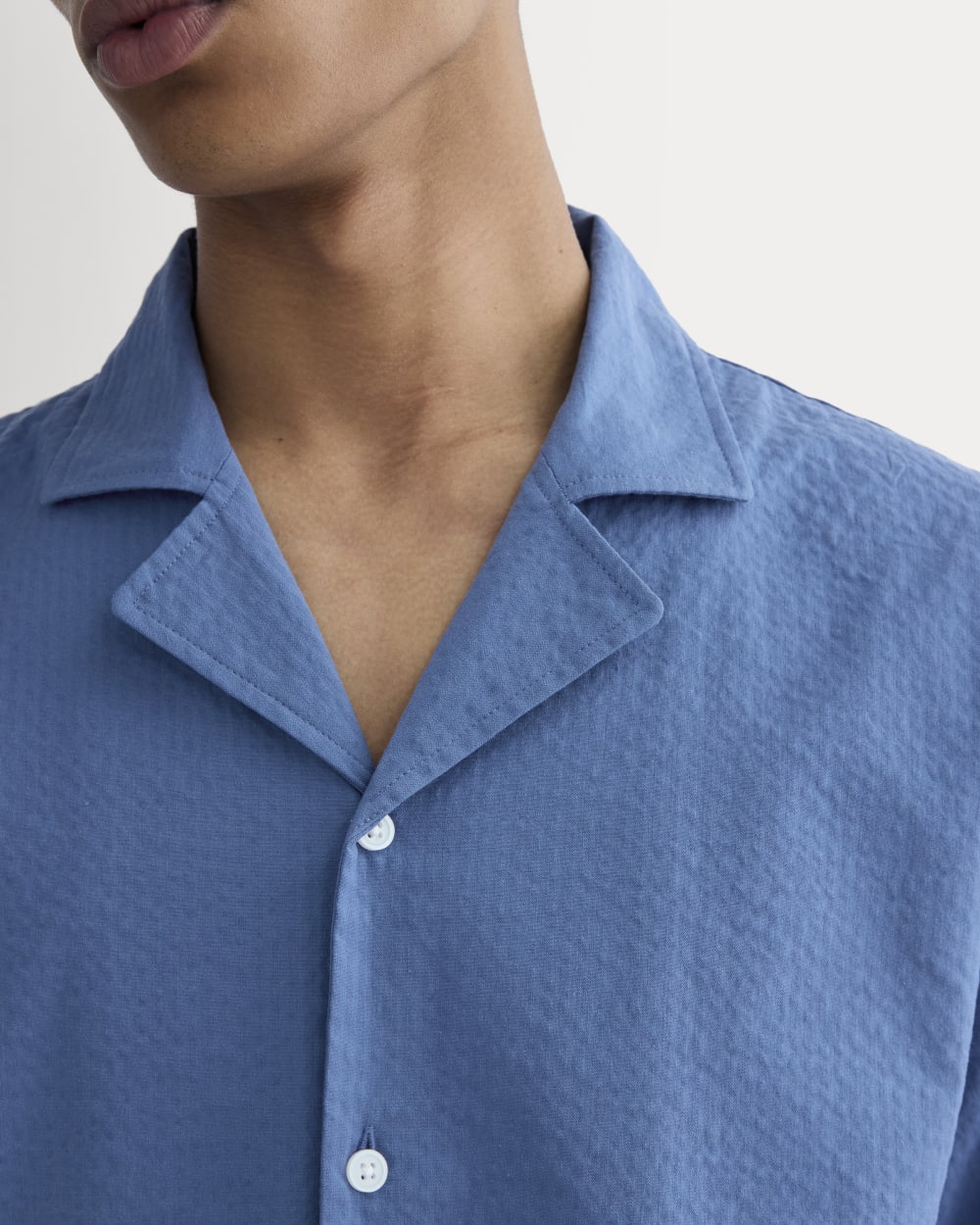 The Seersucker Resort Shirt | Soft Cobalt - Image 4