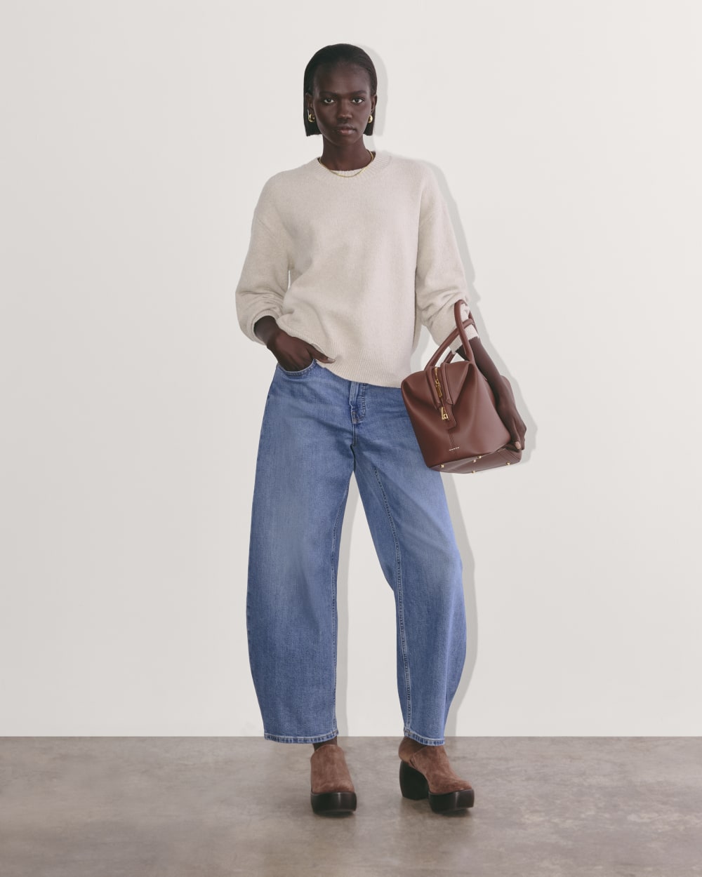 The Cocoon Crew in Plush Cotton | Heather Mushroom - Image 4