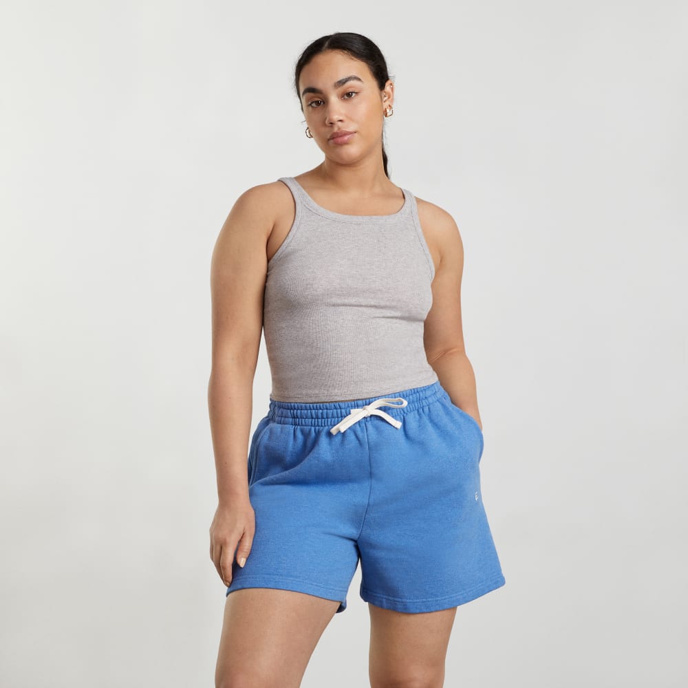 The Pima Micro-Rib Short Tank | Heathered Grey - Image 2