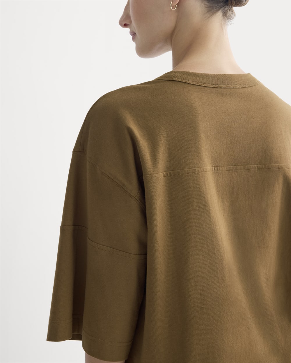 Oversized Varsity Tee in Essential Cotton | Toffee - Image 4