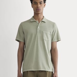 The Essential Organic Garment-Dyed Polo | Seagrass