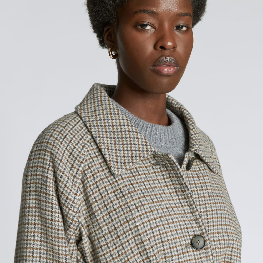 The Italian ReWool? Trench | Pewter Houndstooth - Image 4