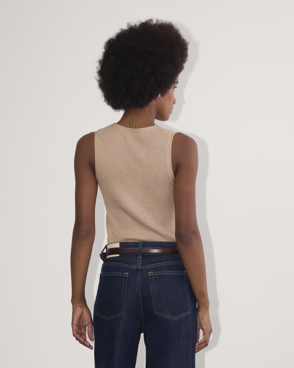 The Tank in Lurex Merino | Rose Gold - Image 5