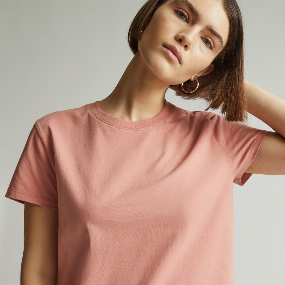The Box-Cut Tee in Essential Cotton | Light Rose | No Pocket - Image 7