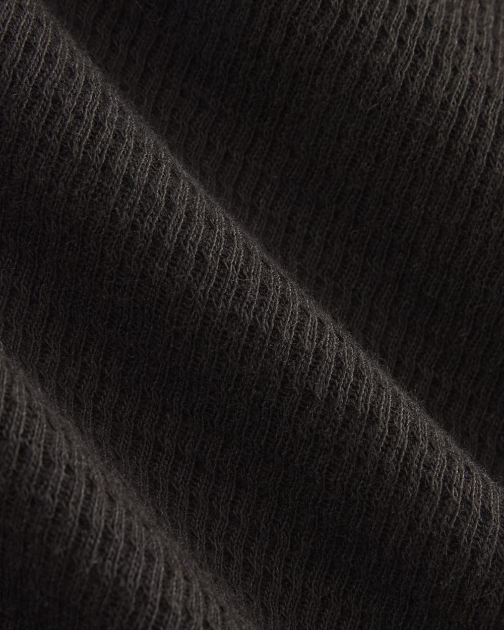 Boxy Henley in Cozy Waffle | Black - Image 6